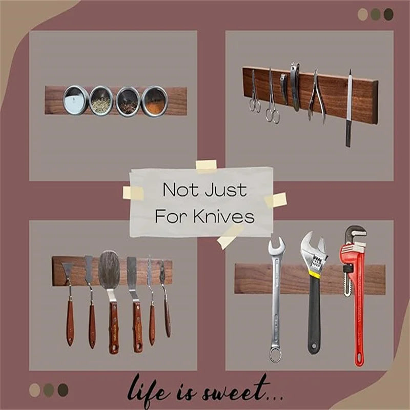 Magnetic Knife Holder for Wall – Stainless Steel Kitchen Knife Storage