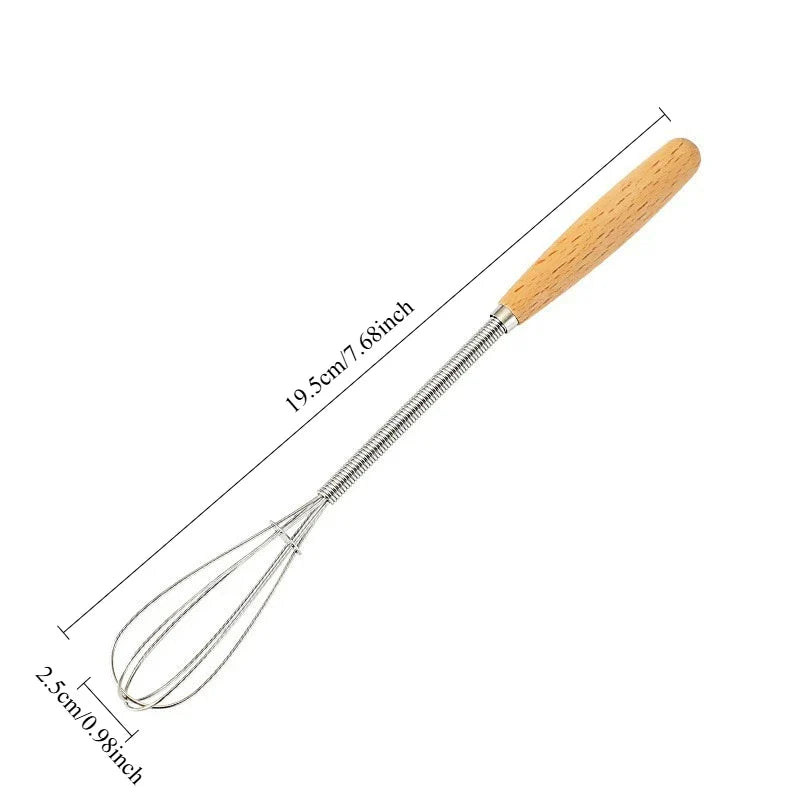 1pc Premium Stainless Steel Whisk – Handheld Egg Beater for Cooking