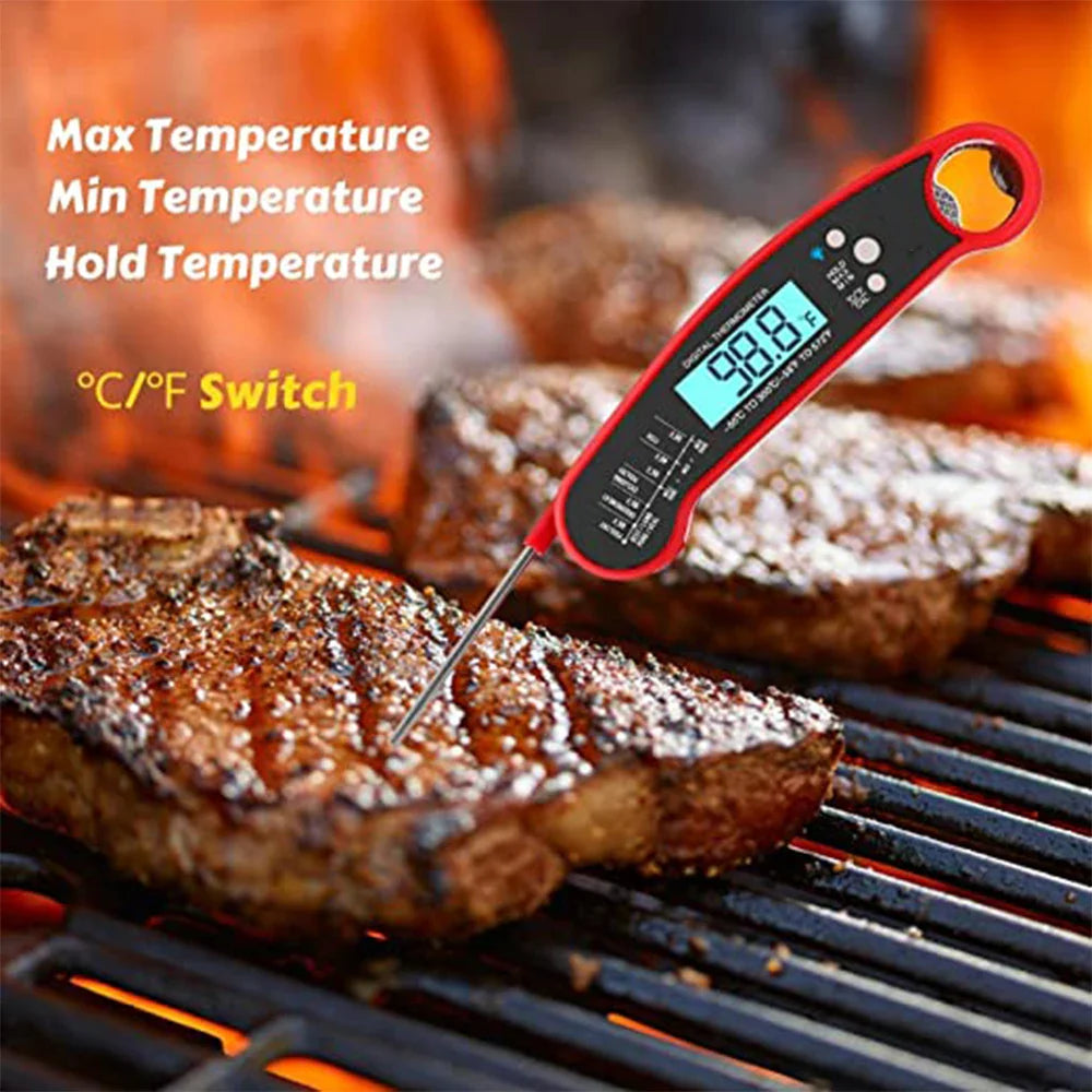 Instant Read Digital Meat Thermometer–Waterproof Kitchen Cooking Probe