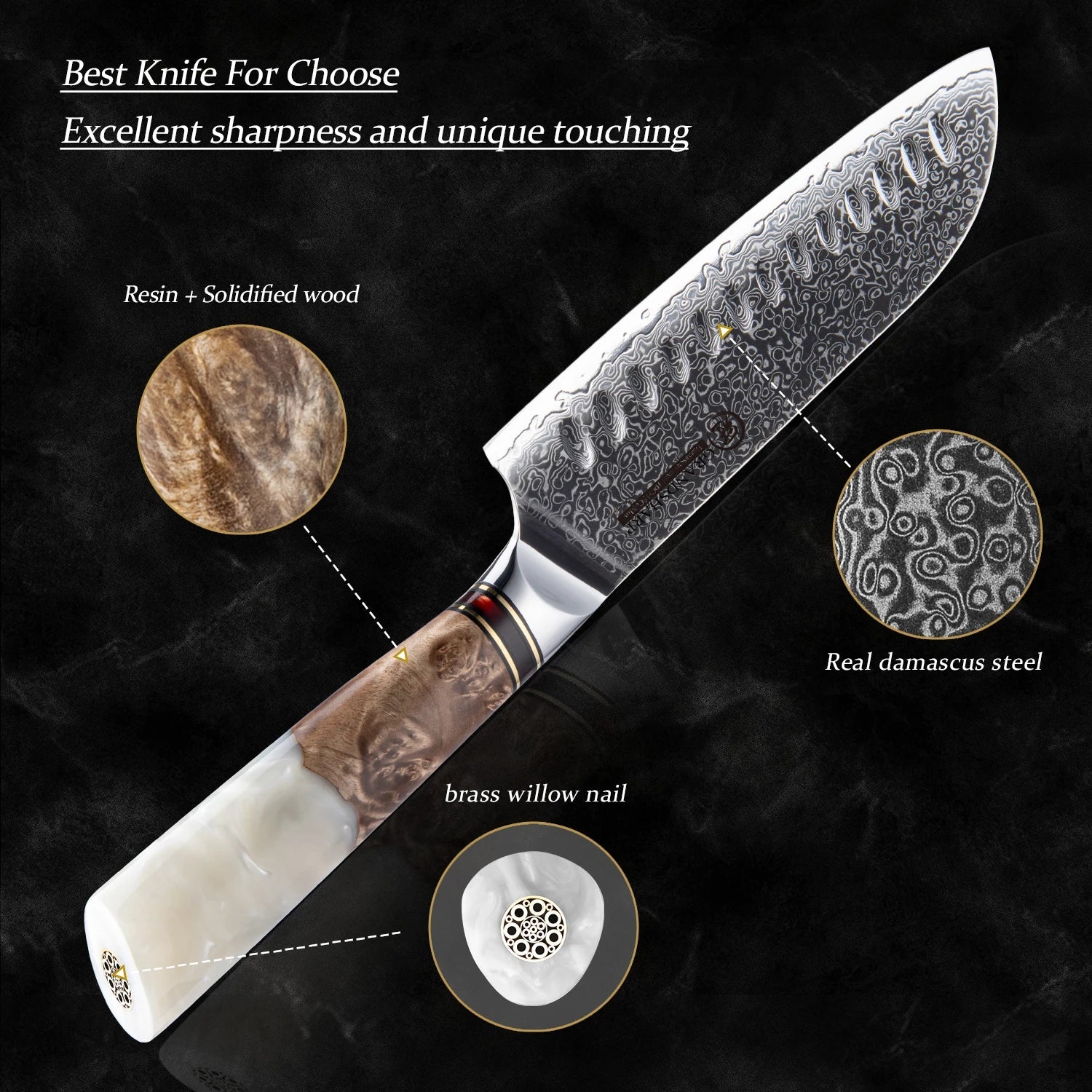 Grandsharp 7 Inch Santoku Knife – Japanese Stainless Steel