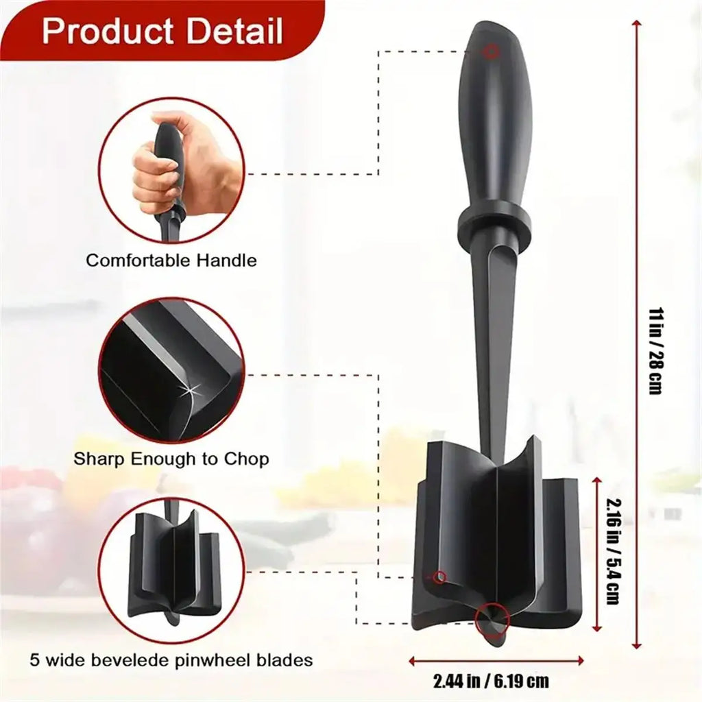 Ground Beef Smasher – Stainless Steel Meat Chopper