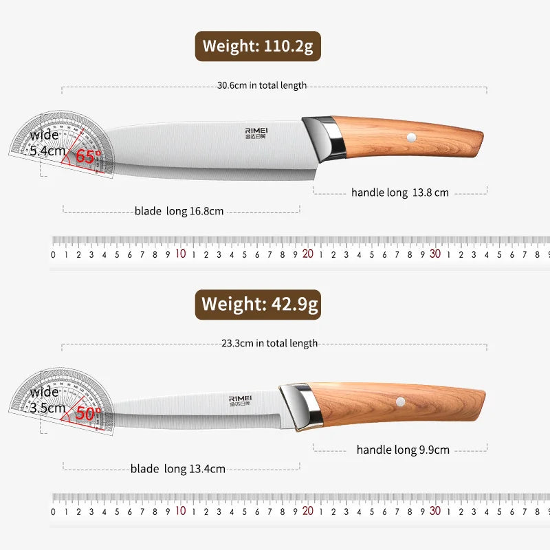 3-Piece Professional Kitchen Knife Set -Stainless Steel Chef Knives