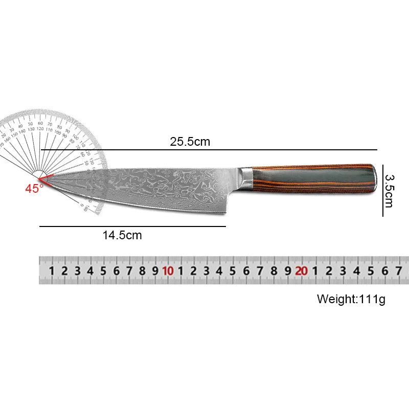 Damascus Steel Cutting Cooking Tools – Professional Chef Kitchen Knife