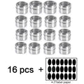 Magnetic Stainless Steel Spice Jars Set – Kitchen Seasoning Containers