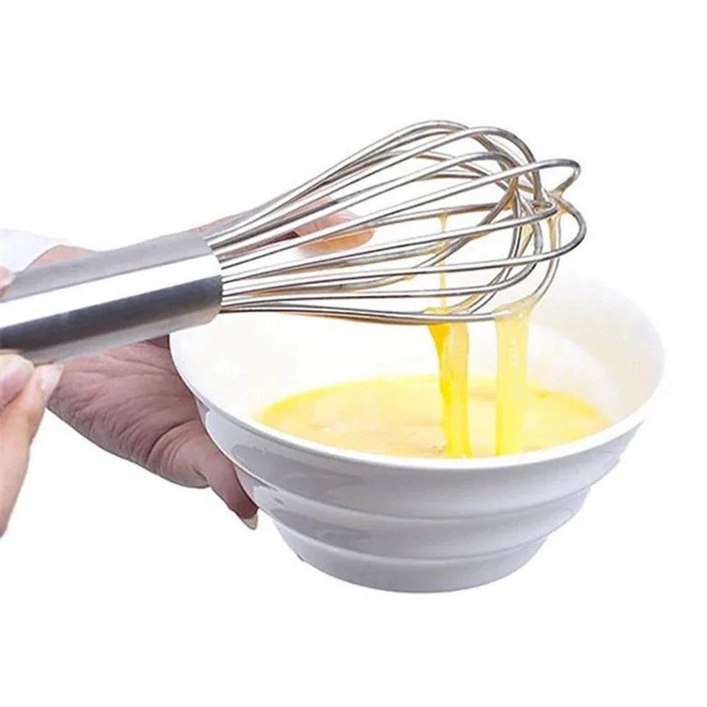 Handheld Egg Mixing Whisk – Manual Stainless Steel Kitchen Egg Beater