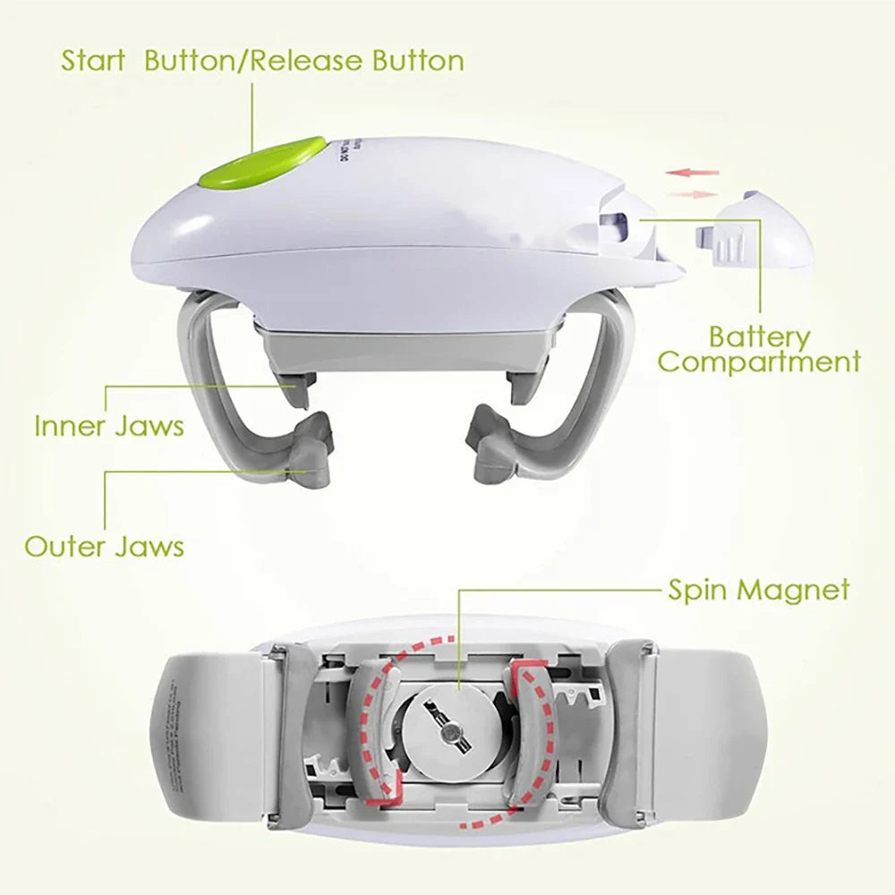 Automatic Electric Jar Opener – One-Touch Adjustable Bottle Opener
