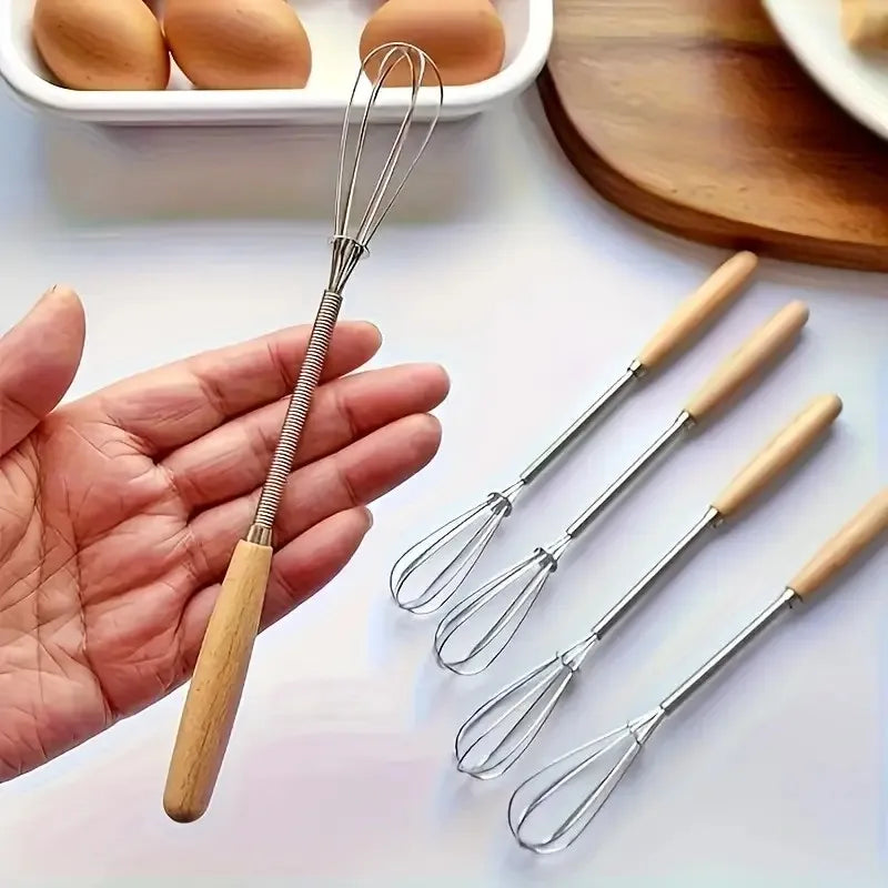 1pc Premium Stainless Steel Whisk – Handheld Egg Beater for Cooking