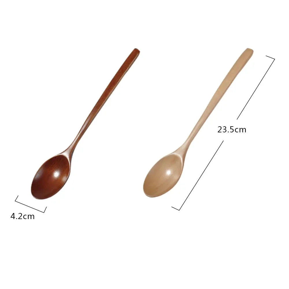 2pcs Wooden Spoon Tableware Kitchen Cooking Utensil tools – Soup Spoon
