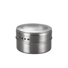 Magnetic Stainless Steel Spice Jars Set – Kitchen Seasoning Containers