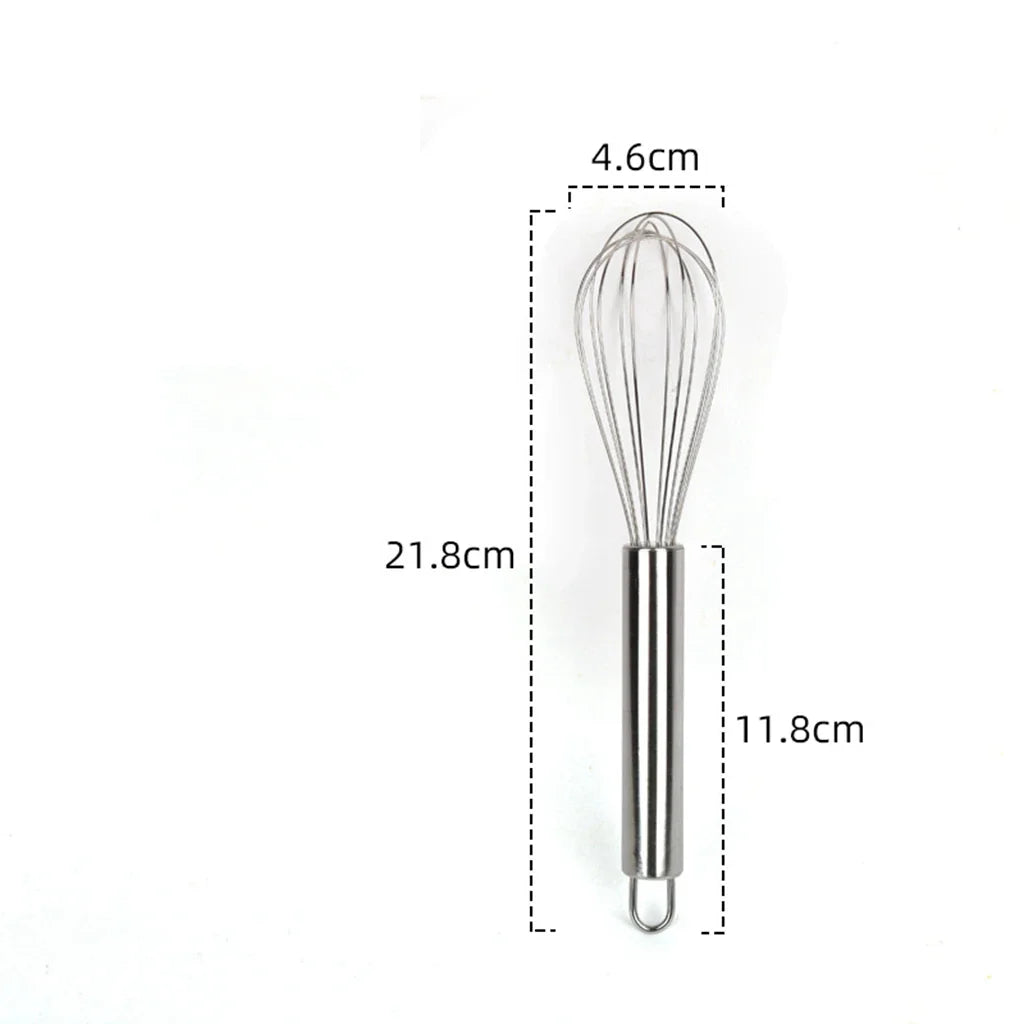 Handheld Egg Mixing Whisk – Manual Stainless Steel Kitchen Egg Beater