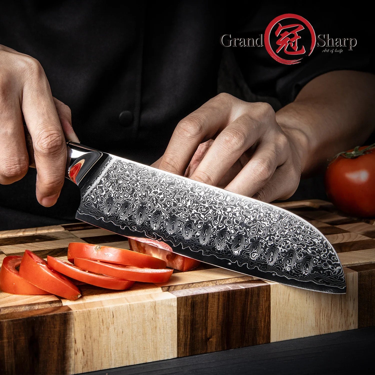 Grandsharp 7 Inch Santoku Knife – Japanese Stainless Steel