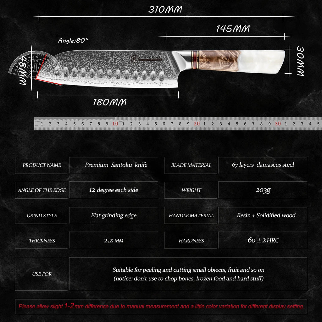 Grandsharp 7 Inch Santoku Knife – Japanese Stainless Steel