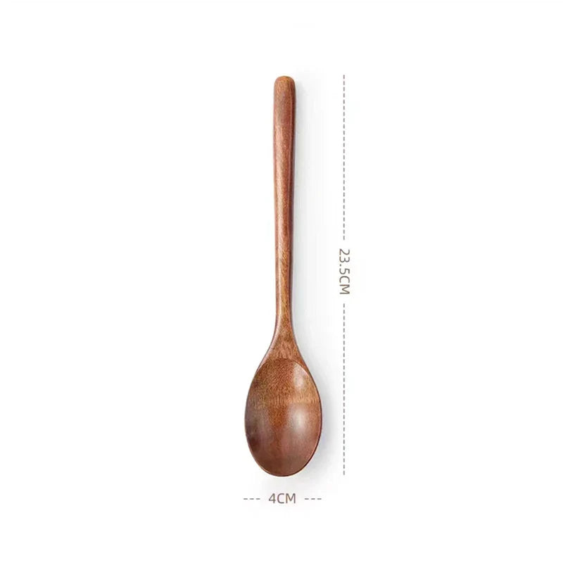 2pcs Wooden Spoon Tableware Kitchen Cooking Utensil tools – Soup Spoon