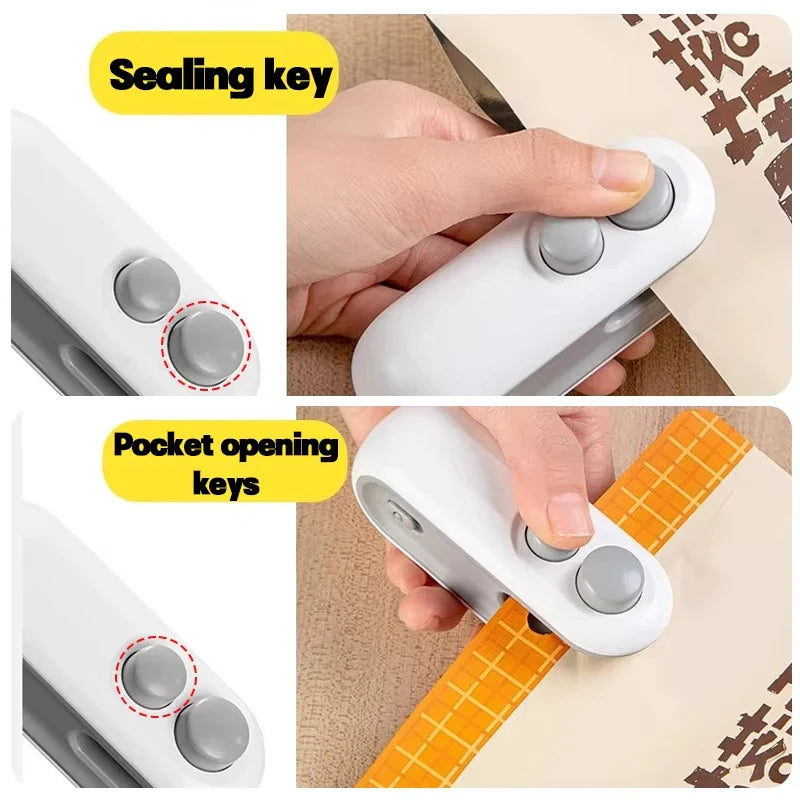 2-in-1 Mini Vacuum Sealing Machine – Food Saver Portable Vacuum Sealer