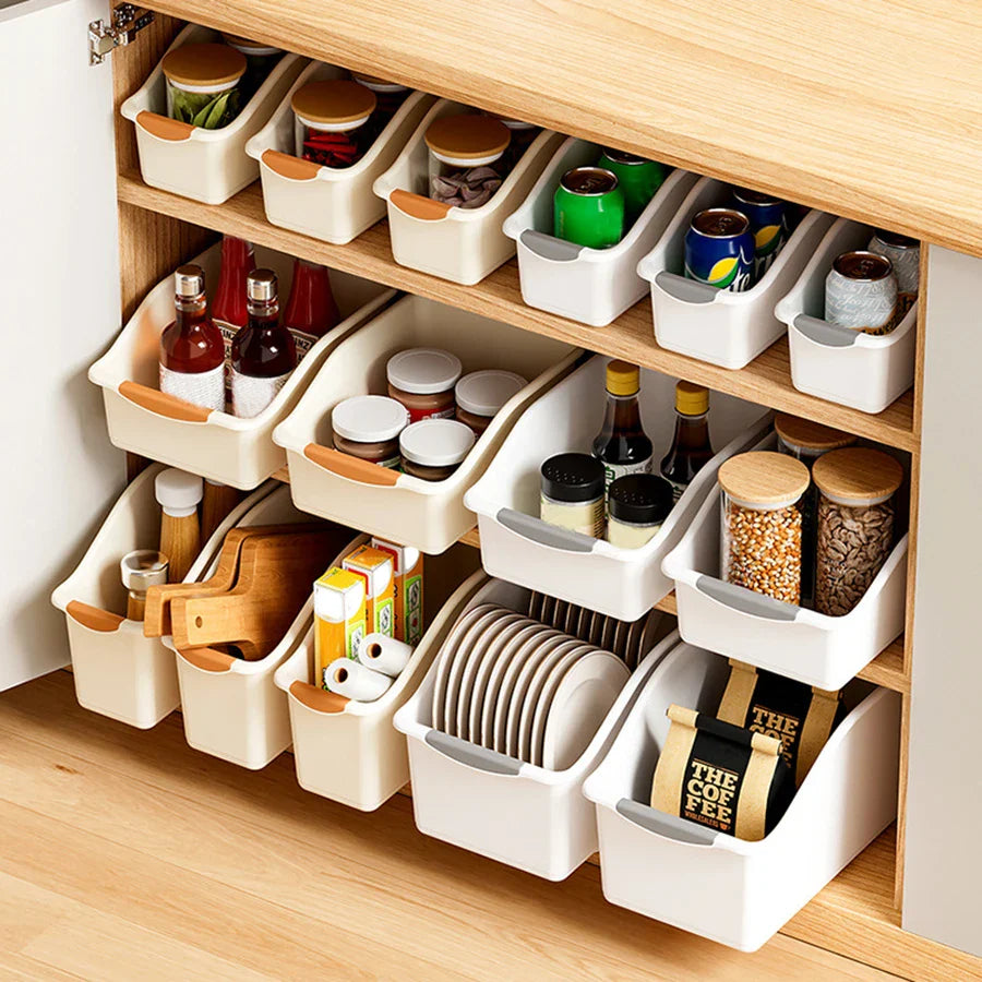 Kitchen Cabinet Storage Organizer – Adjustable Pantry Shelf Space