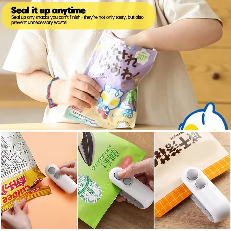 2-in-1 Mini Vacuum Sealing Machine – Food Saver Portable Vacuum Sealer