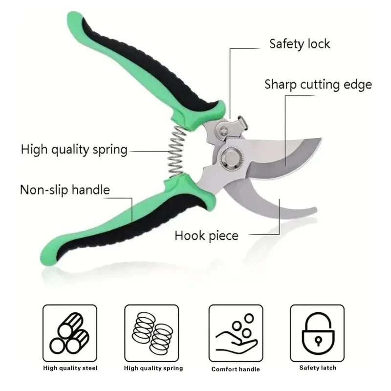 Horticultural Pruning Stainless Steel Scissor – Heavy Duty Garden