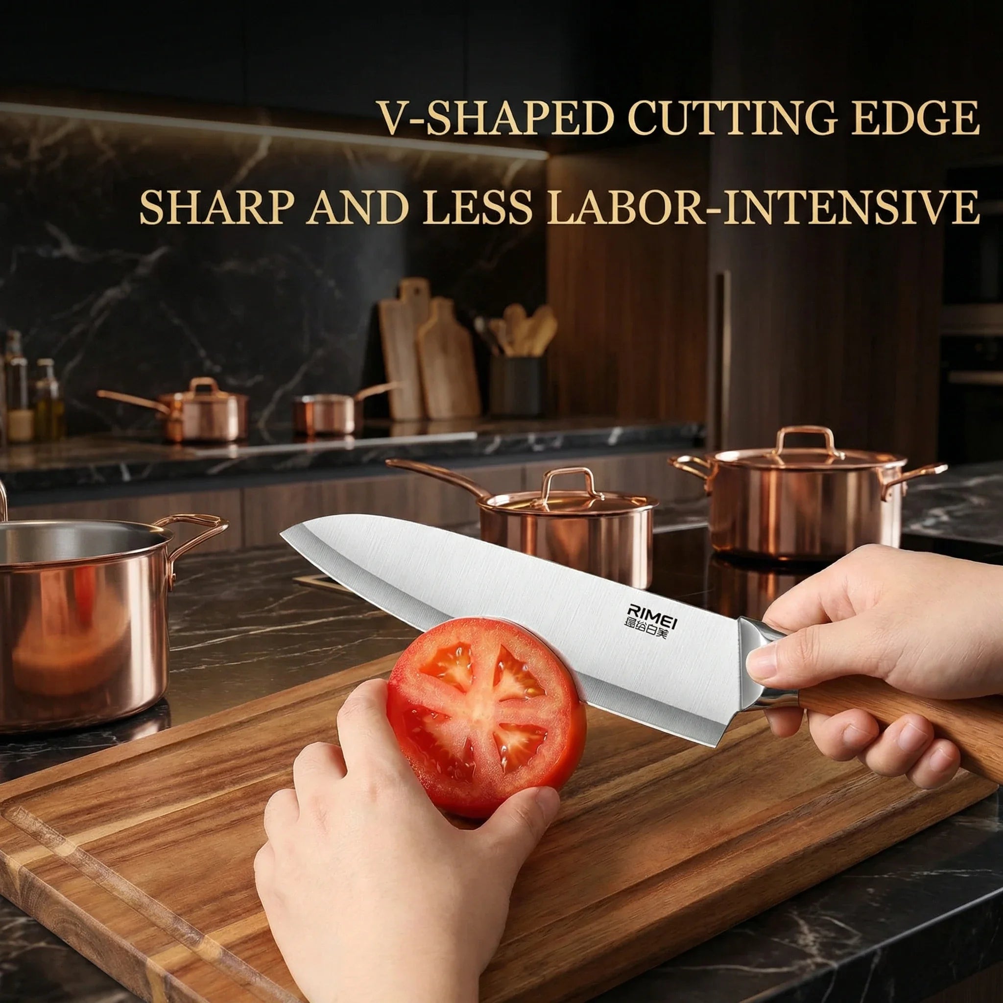 3-Piece Professional Kitchen Knife Set -Stainless Steel Chef Knives