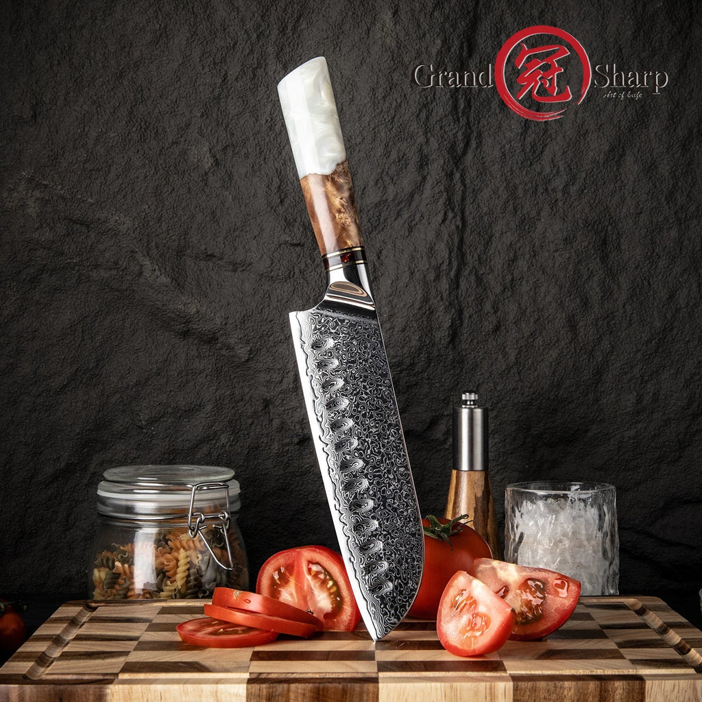 Grandsharp 7 Inch Santoku Knife – Japanese Stainless Steel