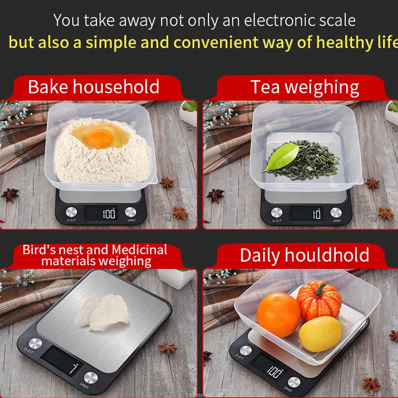 15kg Digital Kitchen Scale – High-Precision Food Weight Scale