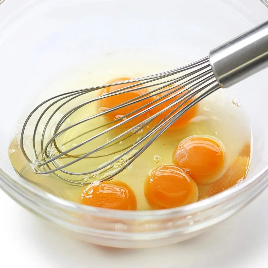 Handheld Egg Mixing Whisk – Manual Stainless Steel Kitchen Egg Beater