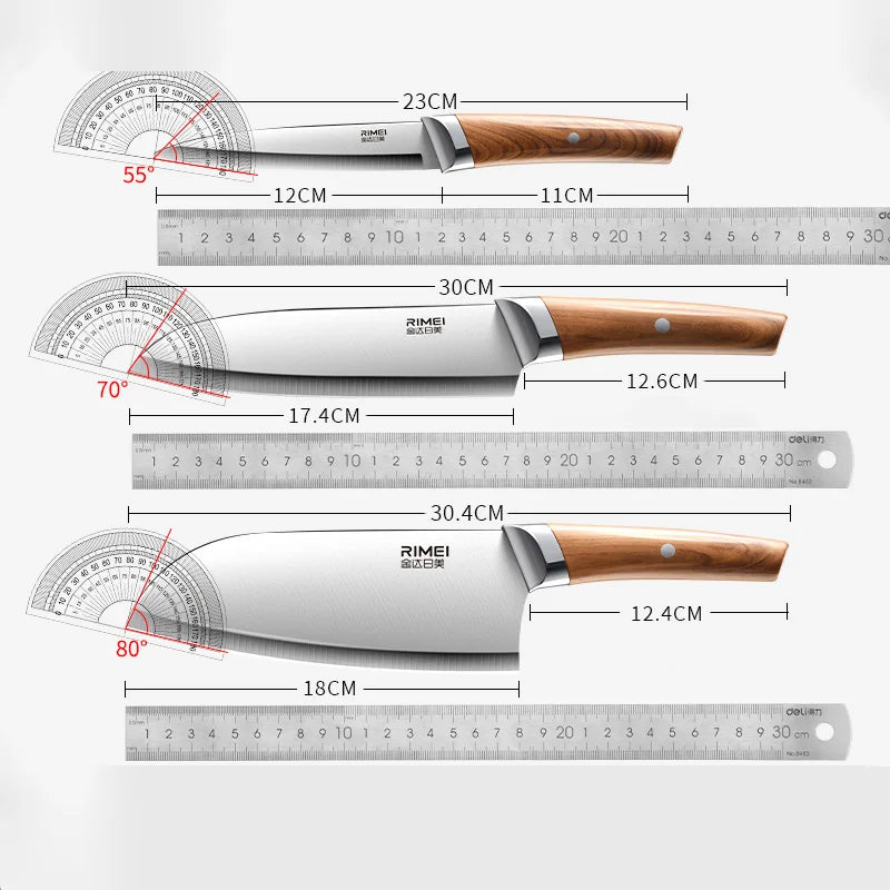 3-Piece Professional Kitchen Knife Set -Stainless Steel Chef Knives