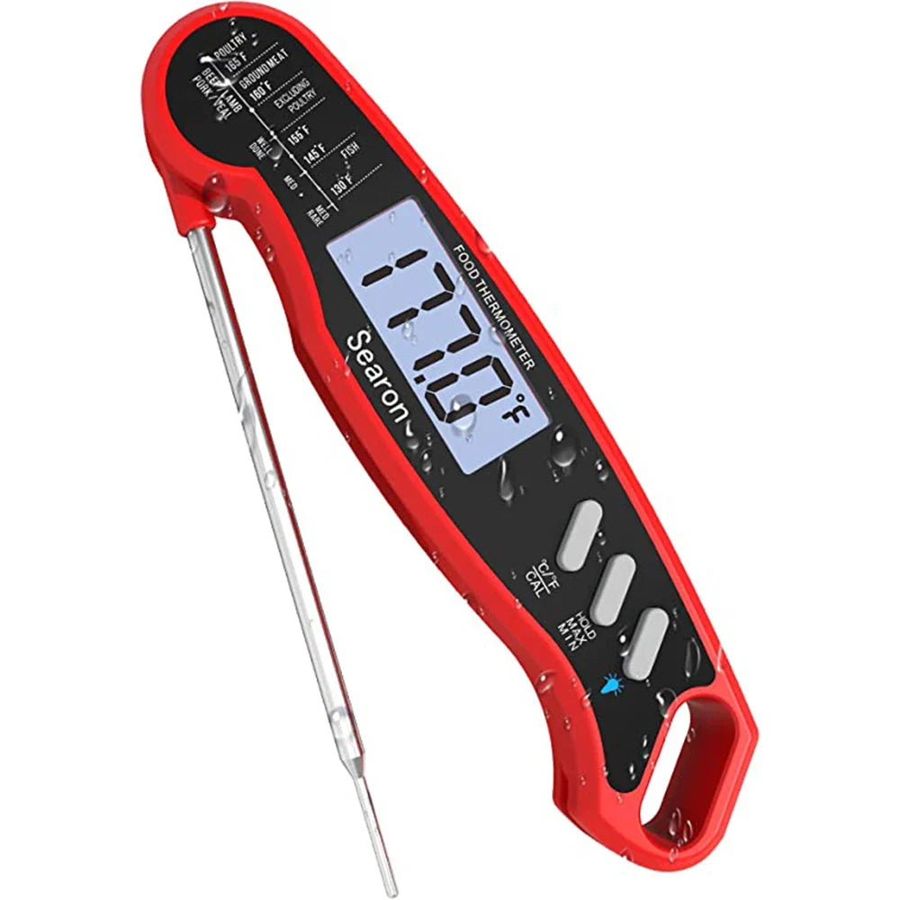 Instant Read Digital Meat Thermometer–Waterproof Kitchen Cooking Probe