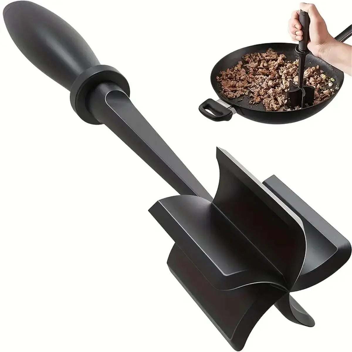 Ground Beef Smasher – Stainless Steel Meat Chopper