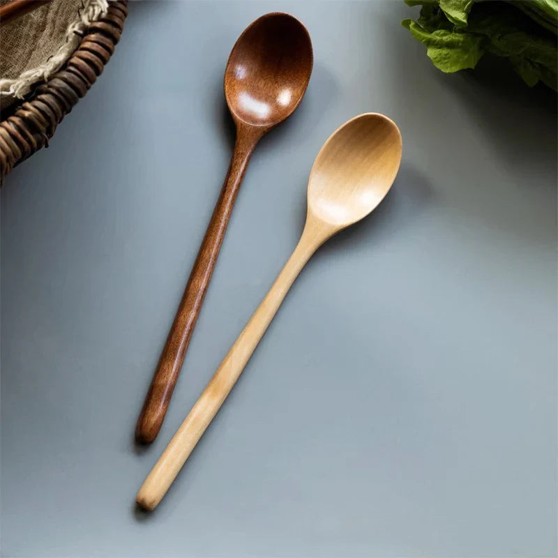 2pcs Wooden Spoon Tableware Kitchen Cooking Utensil tools – Soup Spoon