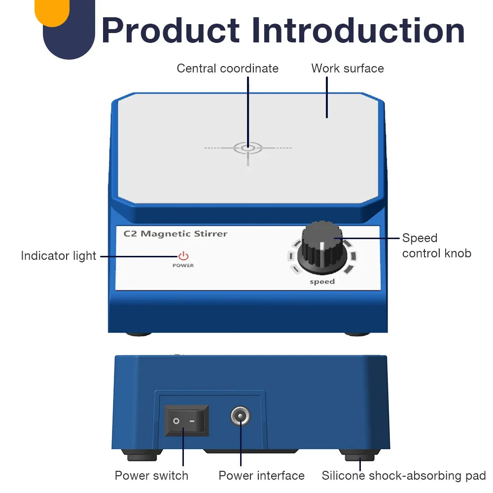 Magnetic Stirrer Mixer 2500RPM – High-Speed Lab & Kitchen Liquid Mixer