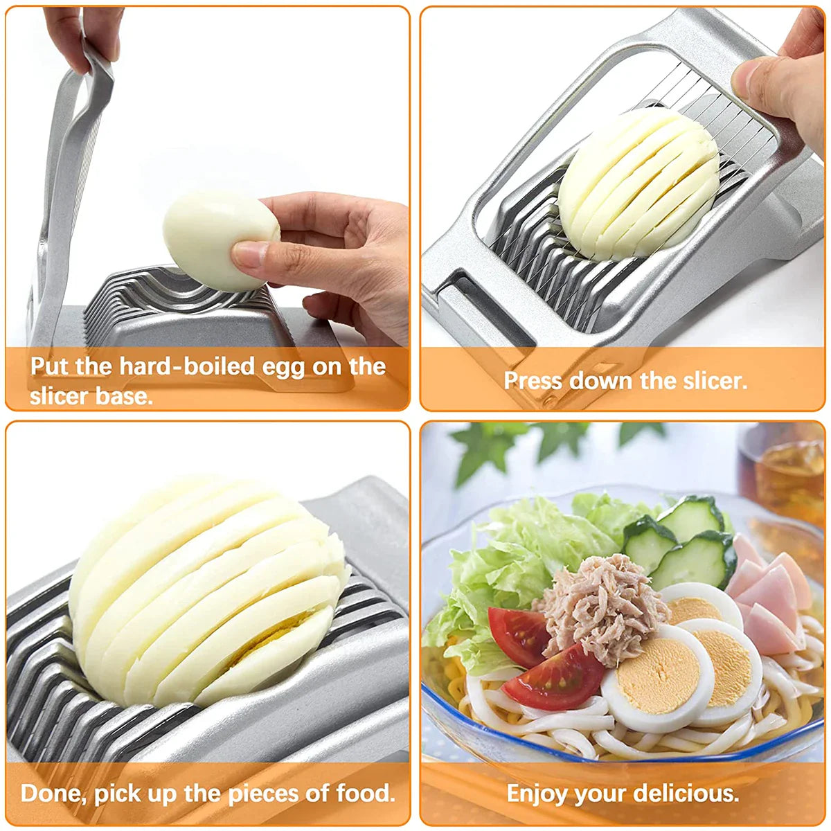 Egg Slicer Heavy Duty Aluminum Alloy Multifunction Manual Cutter