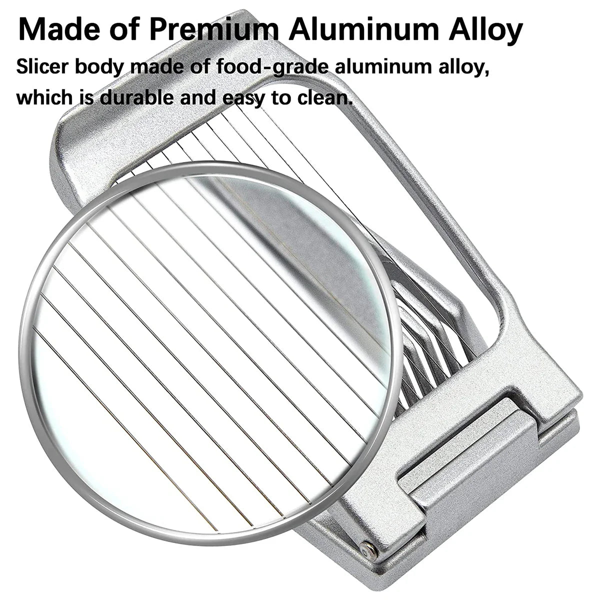Egg Slicer Heavy Duty Aluminum Alloy Multifunction Manual Cutter
