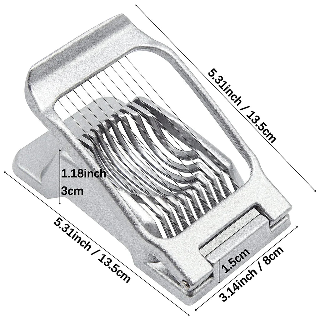 Egg Slicer Heavy Duty Aluminum Alloy Multifunction Manual Cutter