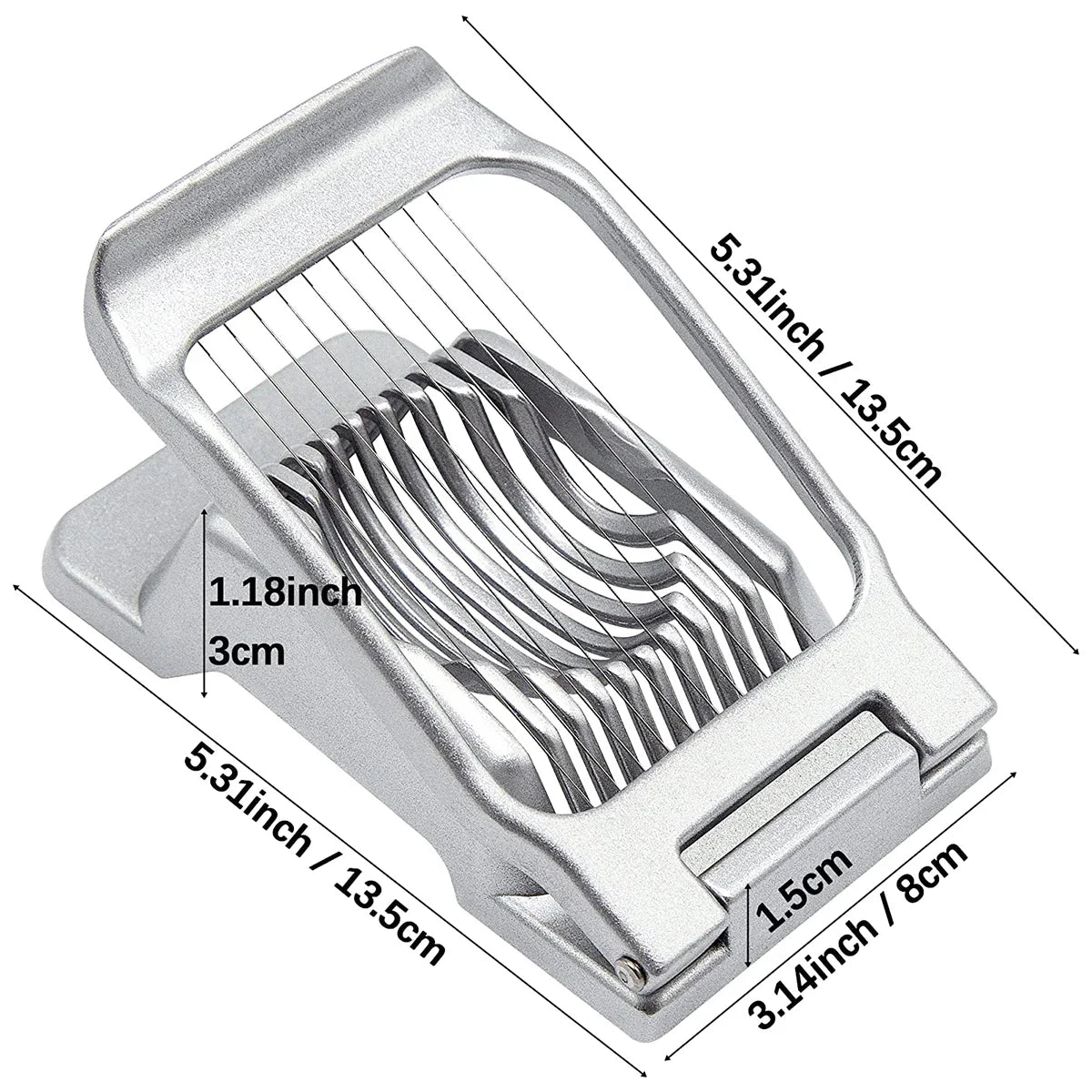 Egg Slicer Heavy Duty Aluminum Alloy Multifunction Manual Cutter