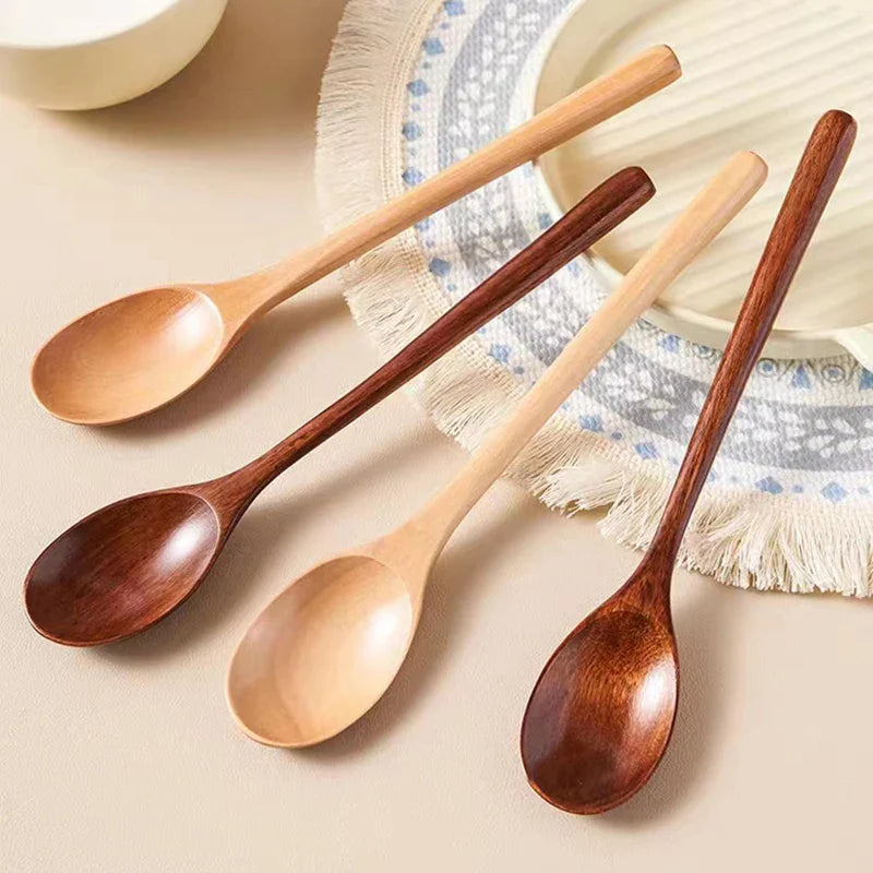 2pcs Wooden Spoon Tableware Kitchen Cooking Utensil tools – Soup Spoon