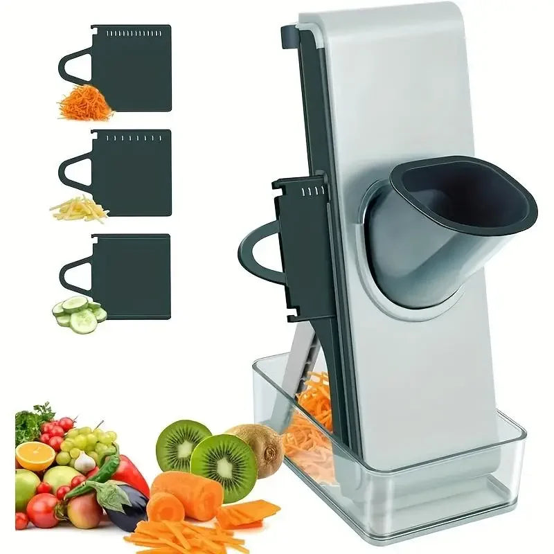 4-in-1 Vegetable Slicer with Thickness Adjuster – Kitchen Cutting Tool