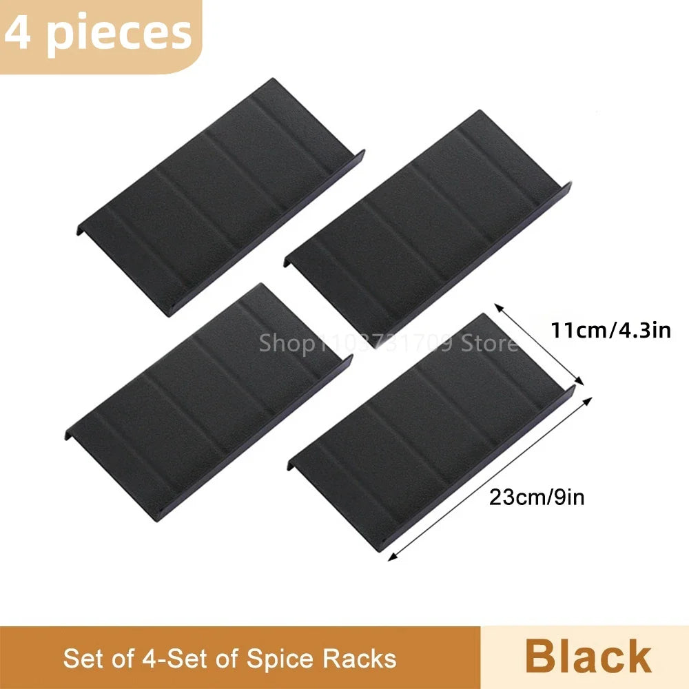 4-Layer Adjustable Spice Drawer Organizer – Kitchen Seasoning Rack