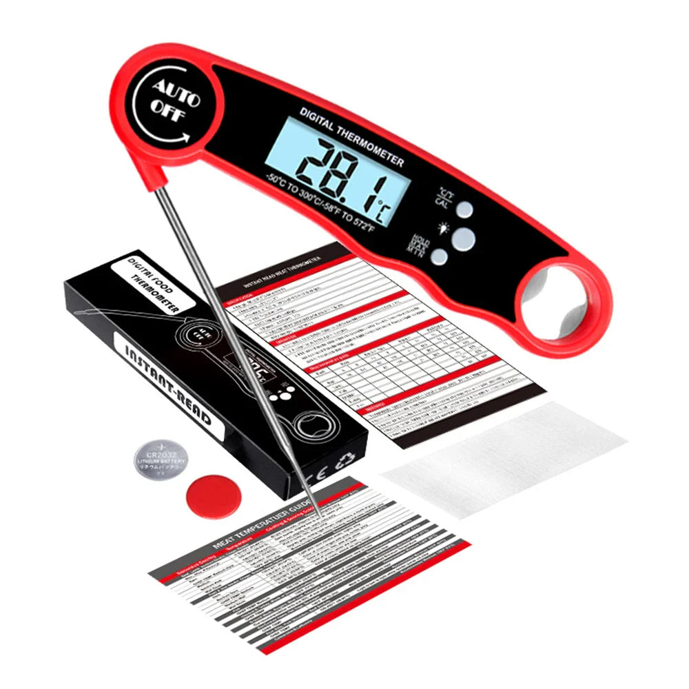 Instant Read Digital Meat Thermometer–Waterproof Kitchen Cooking Probe