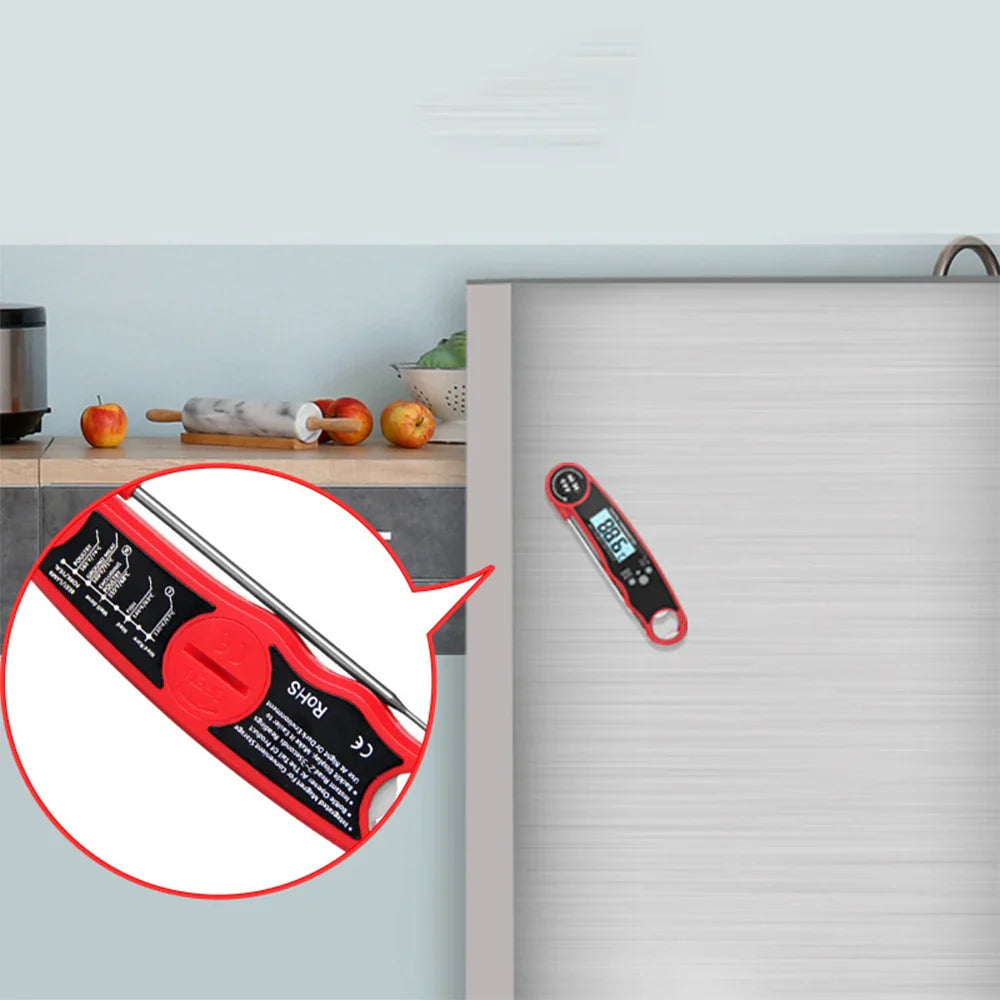Instant Read Digital Meat Thermometer–Waterproof Kitchen Cooking Probe