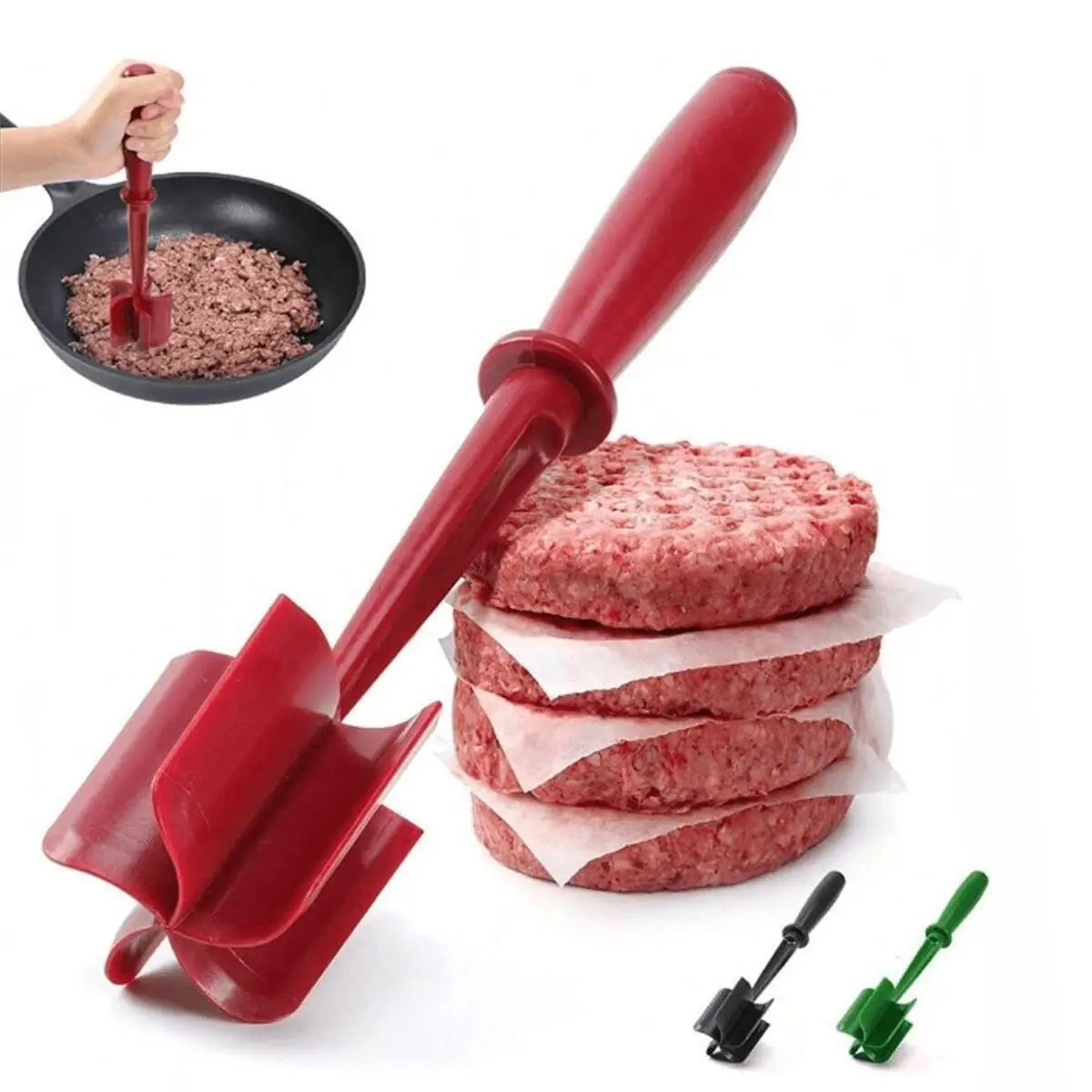 Ground Beef Smasher – Stainless Steel Meat Chopper